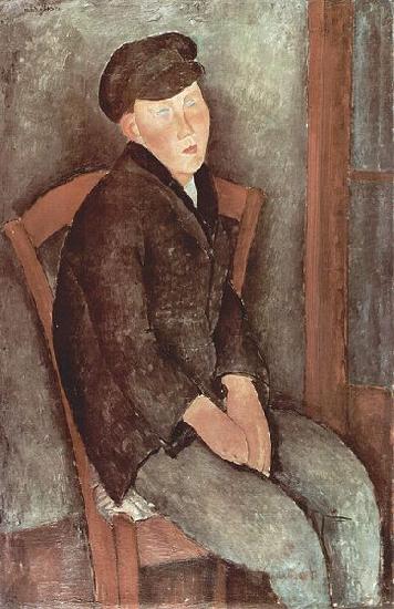 Amedeo Modigliani Sitzender Knabe mit Hut oil painting image